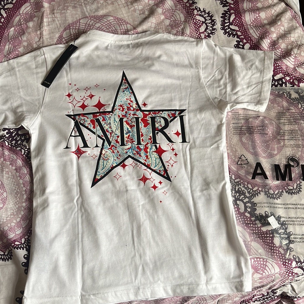 NWT White Amiri Star Tee Rare Small